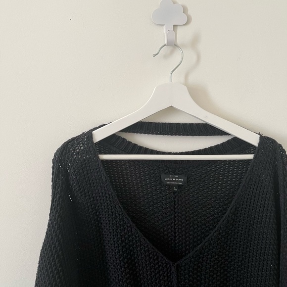 LUCKY BRAND Crochet Knit Sweater - Picture 3 of 4